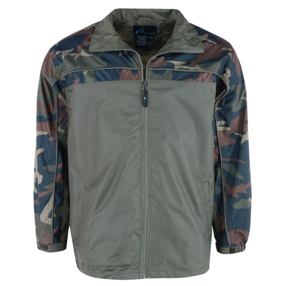 I5 Apparel Men's Camo Lightweight Winderbreaker Rain Jacket